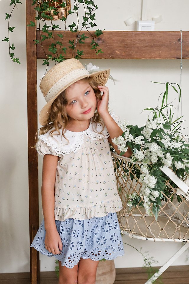 Flo - Korean Children Fashion - #kidsshorts - Libby Collar Blouse - 4