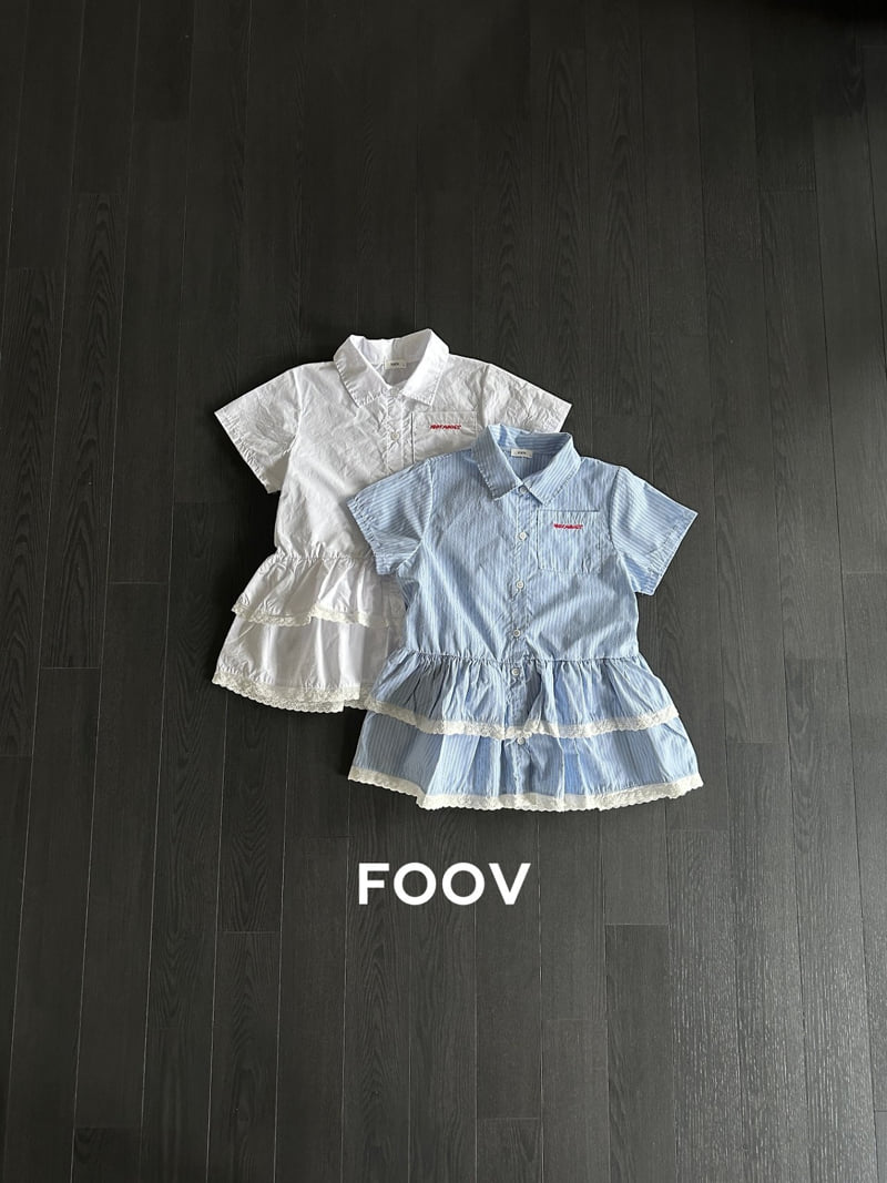 Foov - Korean Children Fashion - #Kfashion4kids - Shirt Cancan One-piece (Stripe)