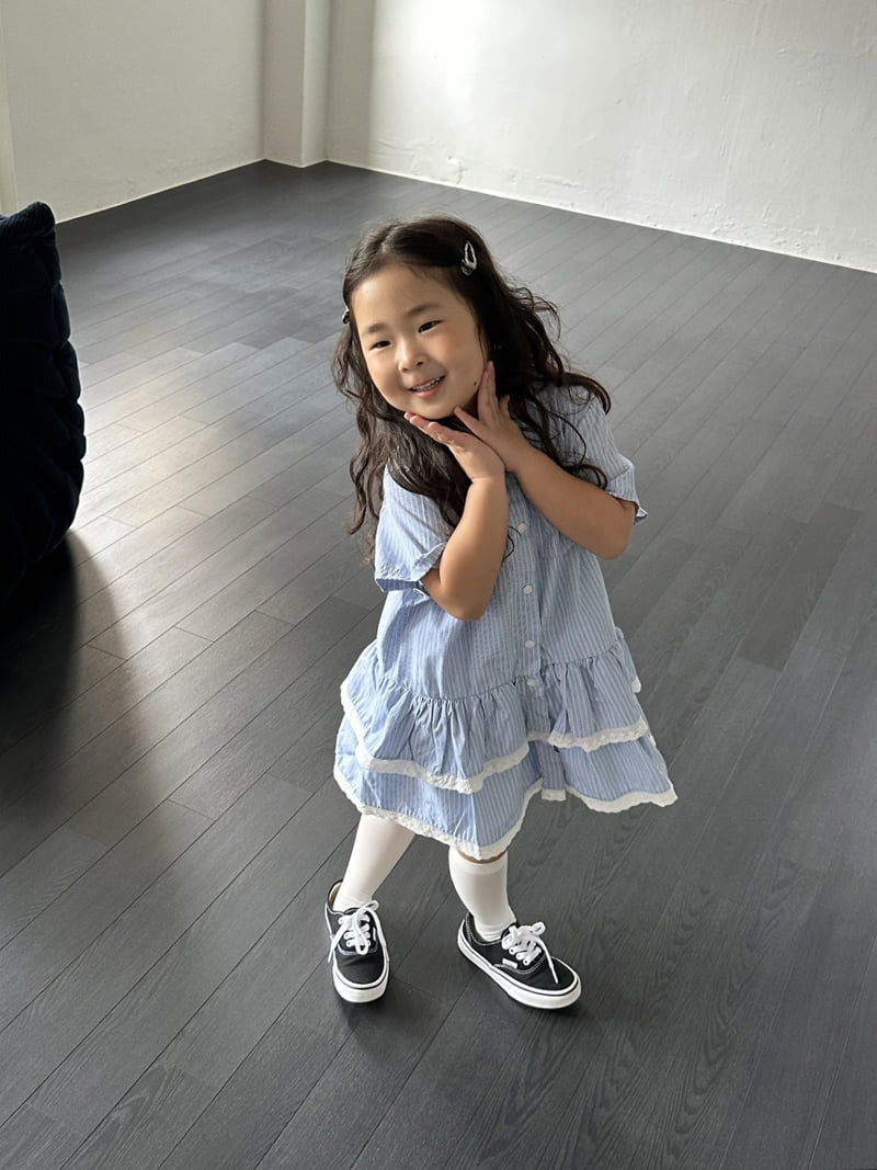 Foov - Korean Children Fashion - #discoveringself - Shirt Cancan One-piece (Stripe) - 12