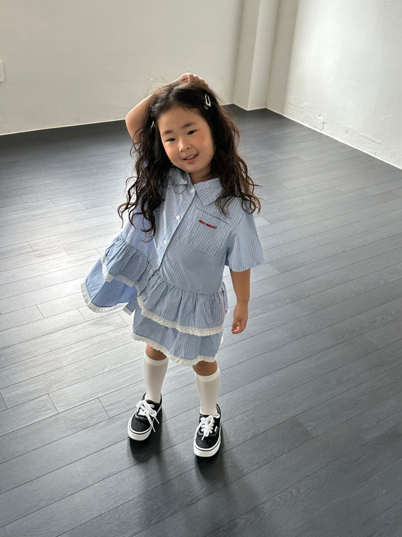 Foov - Korean Children Fashion - #littlefashionista - Shirt Cancan One-piece (White) - 4