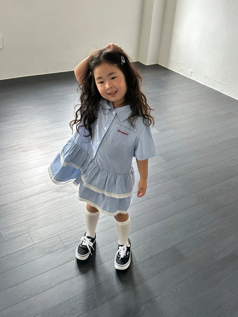Foov - Korean Children Fashion - #magicofchildhood - Shirt Cancan One-piece (Stripe) - 4