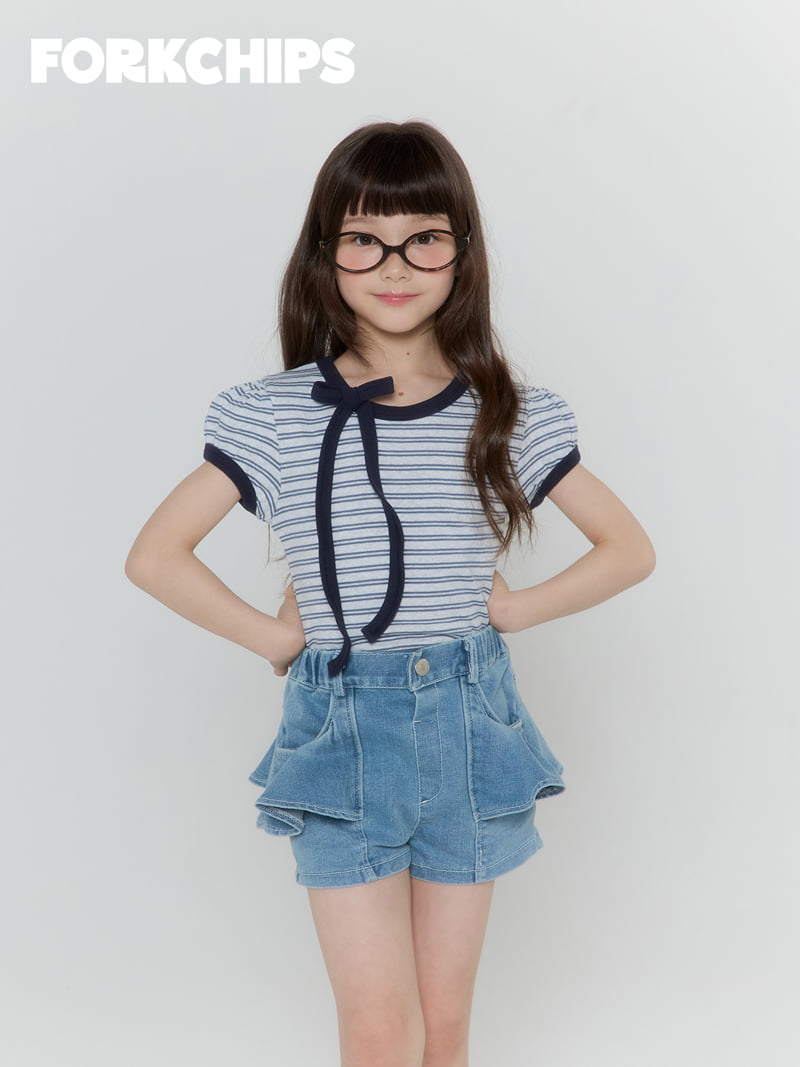 Fork Chips - Korean Children Fashion - #Kfashion4kids - Lucky Tie Tee - 6