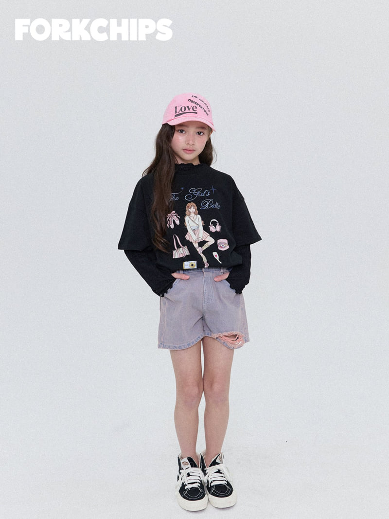 Fork Chips - Korean Children Fashion - #Kfashion4kids - Balletcore Tee - 10