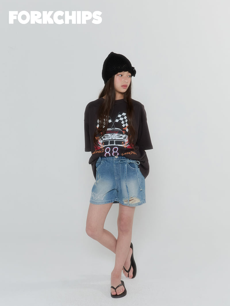 Fork Chips - Korean Children Fashion - #Kfashion4kids - XO Vintage Shorts - 8
