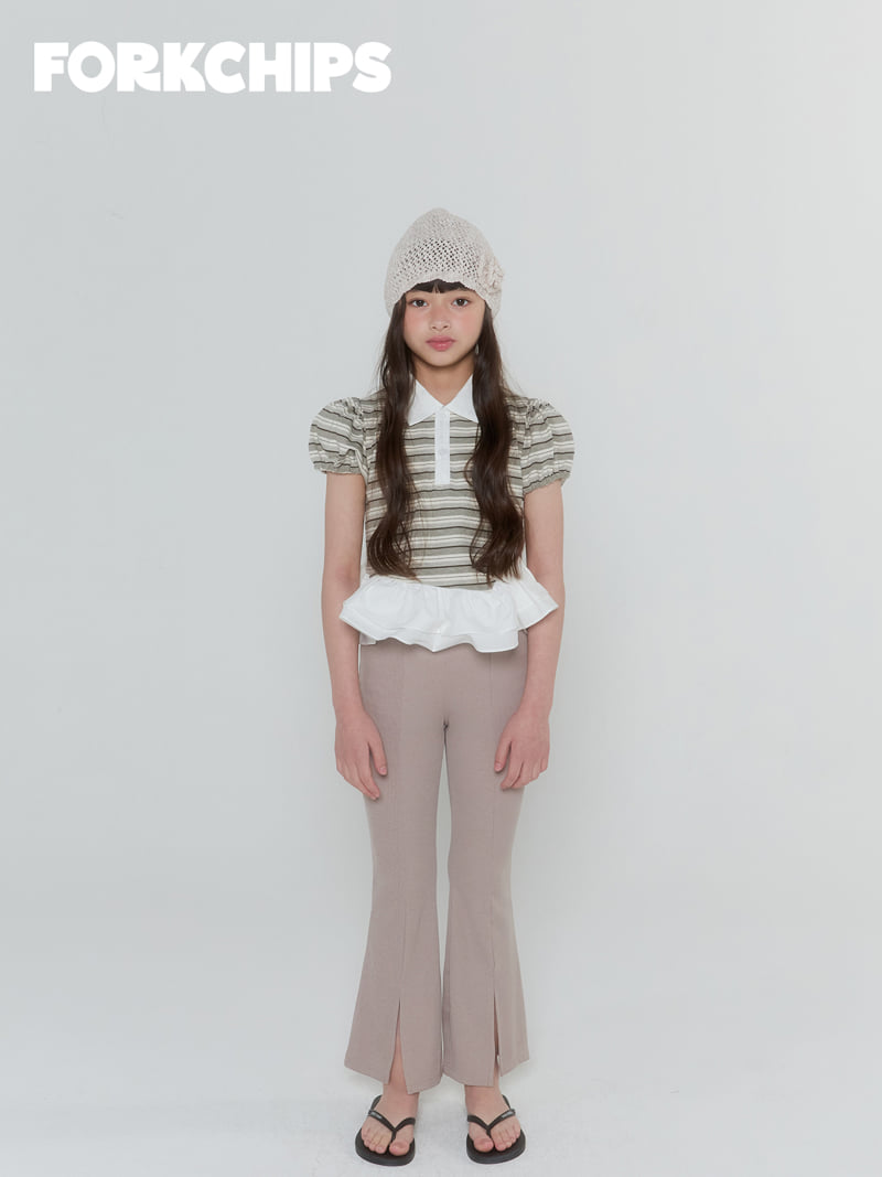 Fork Chips - Korean Children Fashion - #Kfashion4kids - Eve Frill Collar Tee - 12