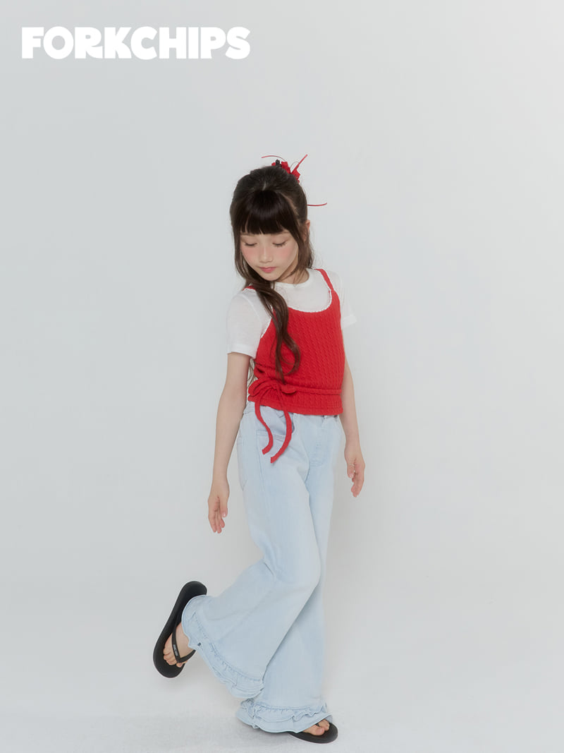Fork Chips - Korean Children Fashion - #Kfashion4kids - Berry Bustier - 10
