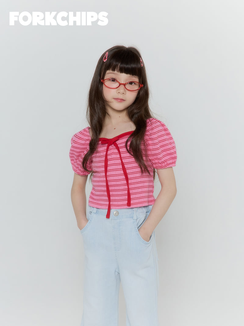 Fork Chips - Korean Children Fashion - #Kfashion4kids - Jelly Puff Tee - 11