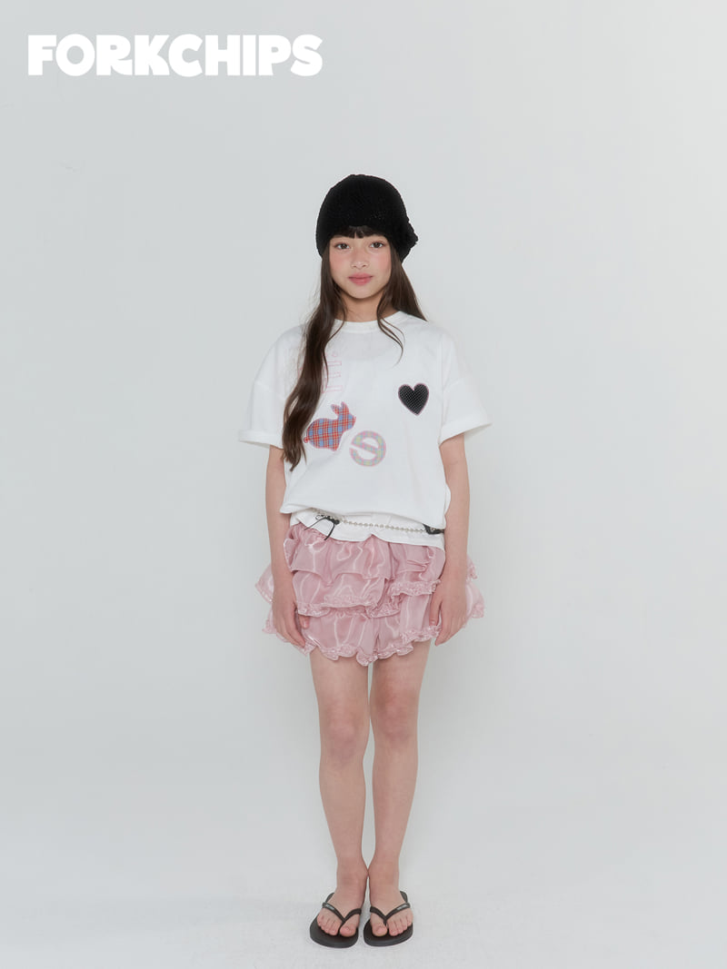 Fork Chips - Korean Children Fashion - #Kfashion4kids - Patch Rabbit Tee - 9