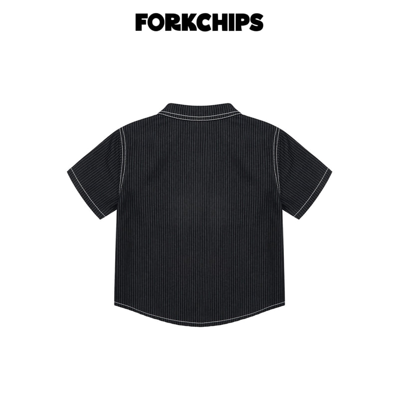 Fork Chips - Korean Children Fashion - #childofig - Number Stitch Shirt - 3