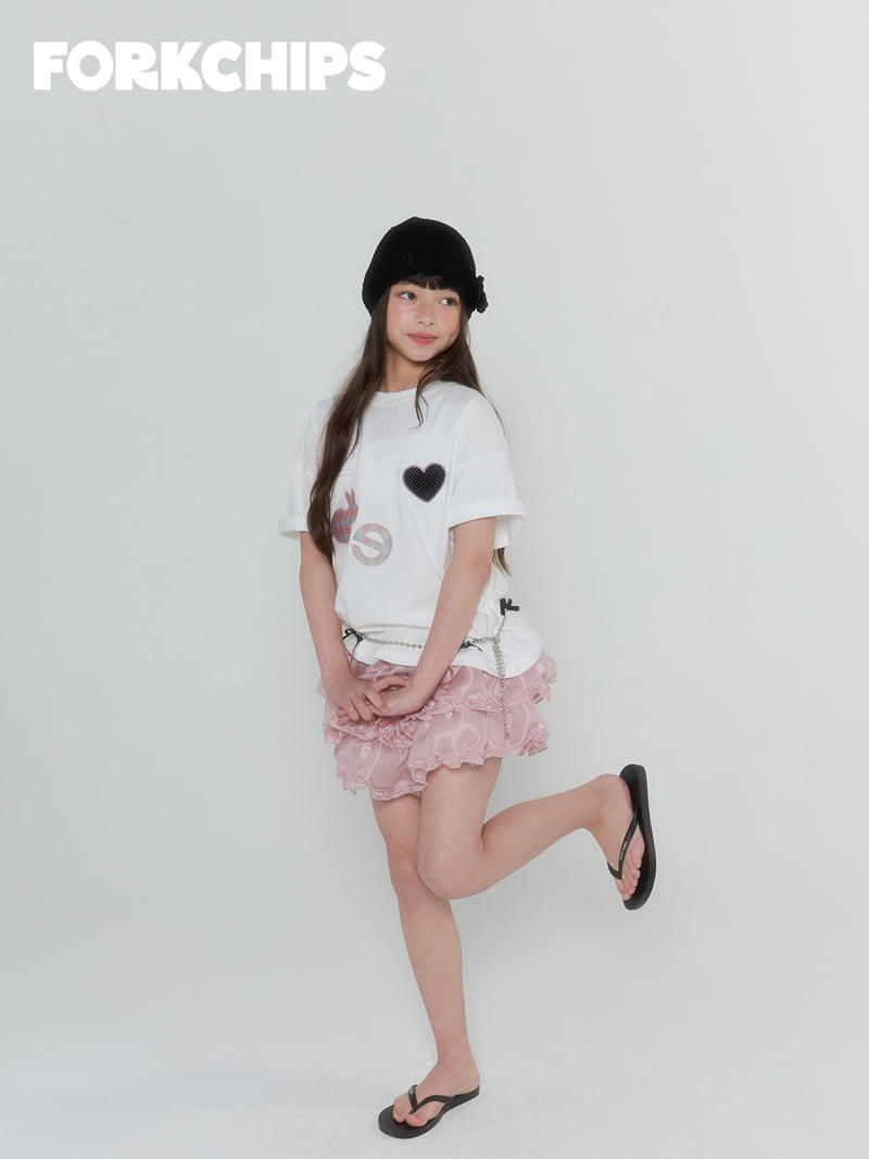 Fork Chips - Korean Children Fashion - #childofig - Ribbon Chain Belt - 3