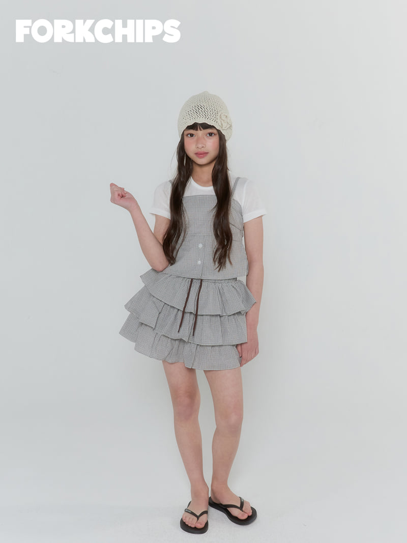 Fork Chips - Korean Children Fashion - #childofig - Noir Tiered Skirt - 10
