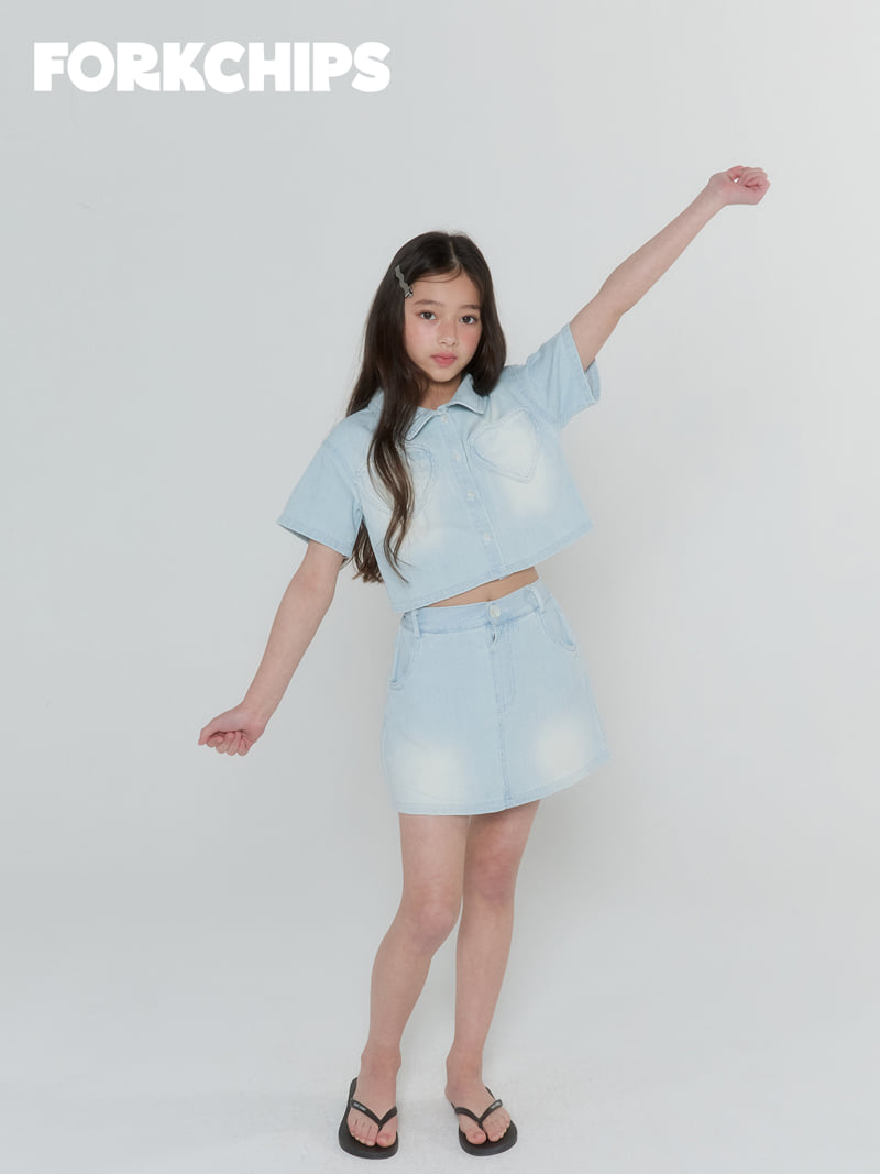 Fork Chips - Korean Children Fashion - #childofig - Sunday Crop Shirt - 10