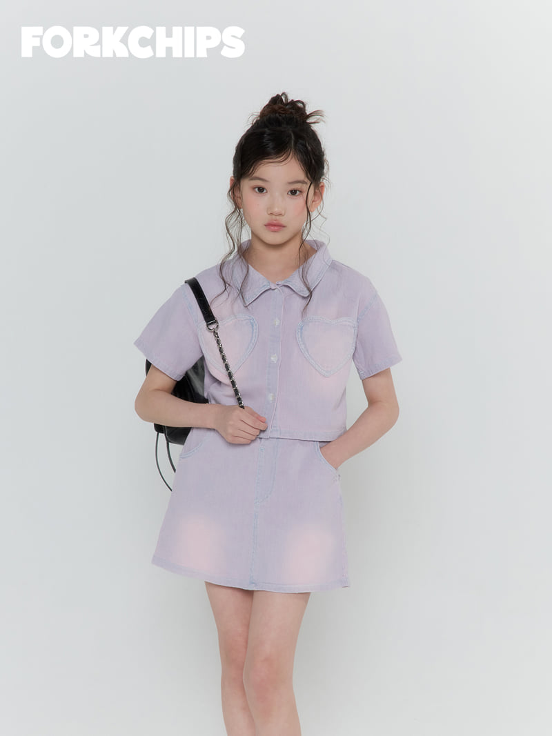Fork Chips - Korean Children Fashion - #childofig - Sunday Crop Shirt - 9
