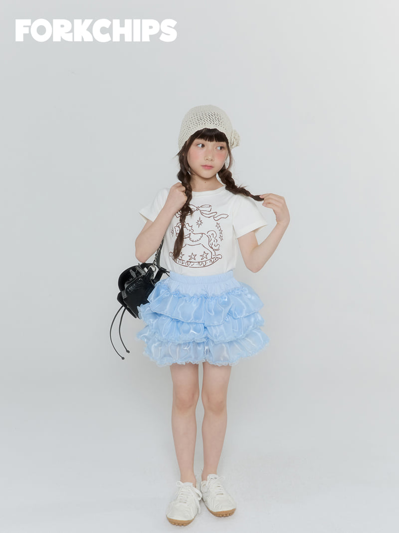 Fork Chips - Korean Children Fashion - #childofig - Candy Tiered Skirt