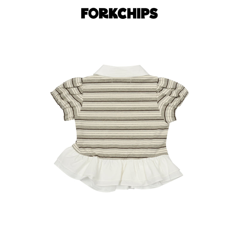 Fork Chips - Korean Children Fashion - #stylishchildhood - Eve Frill Collar Tee - 4