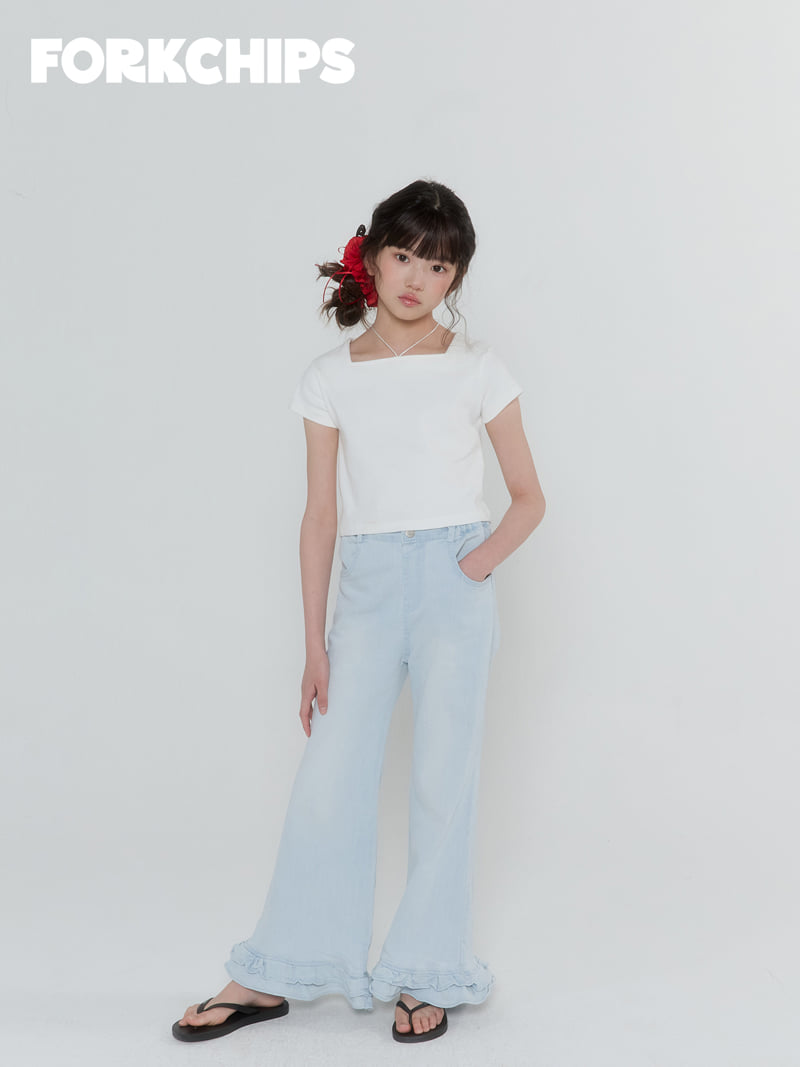 Fork Chips - Korean Children Fashion - #childofig - Edge Ribbon Tee - 7