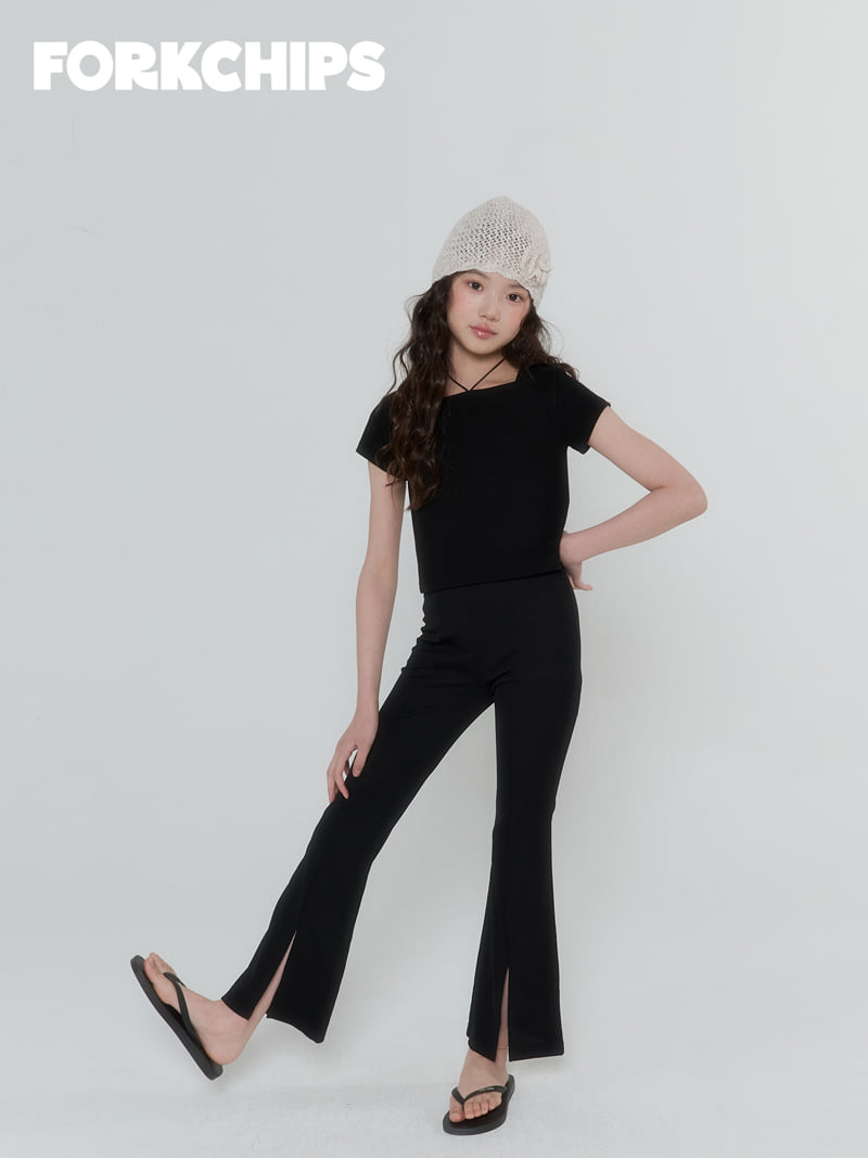 Fork Chips - Korean Children Fashion - #childofig - Edge Ribbon Tee - 8