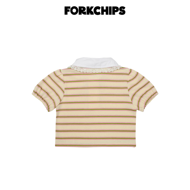 Fork Chips - Korean Children Fashion - #childofig - Lollipop Collar Tee - 4