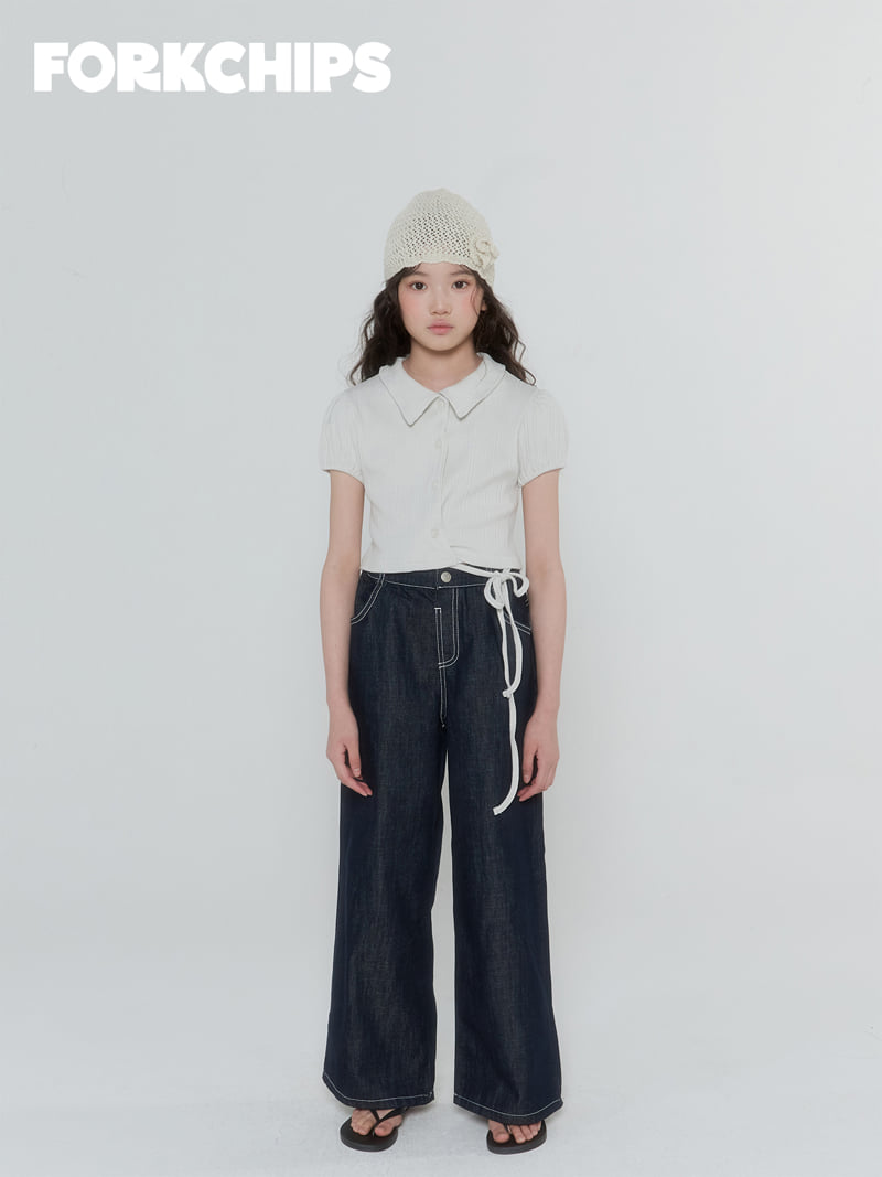 Fork Chips - Korean Children Fashion - #childrensboutique - Unit Non-Fade Pants - 8