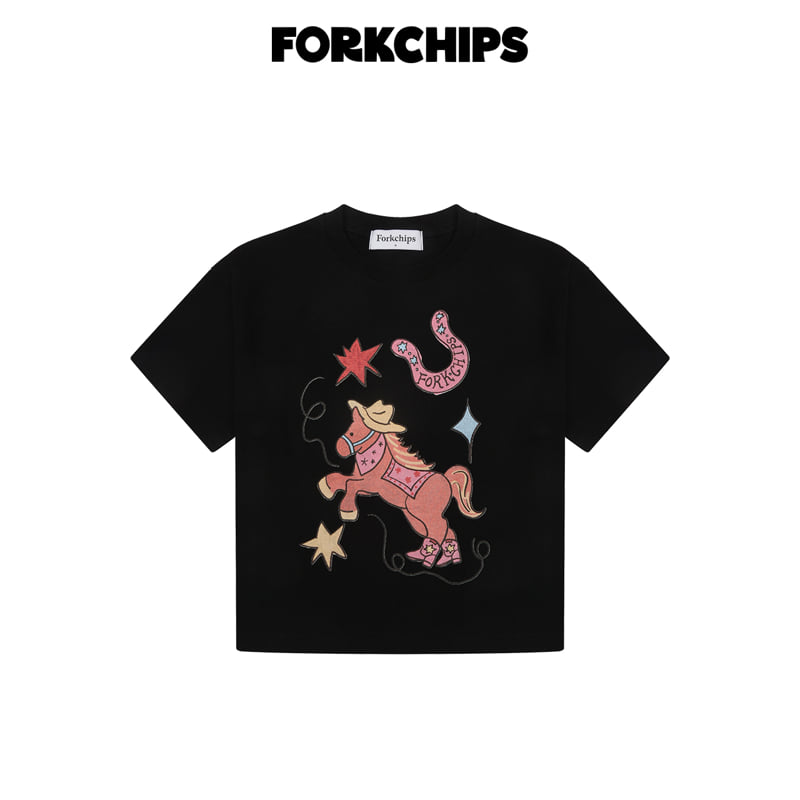 Fork Chips - Korean Children Fashion - #childrensboutique - Cowboy Tee - 3