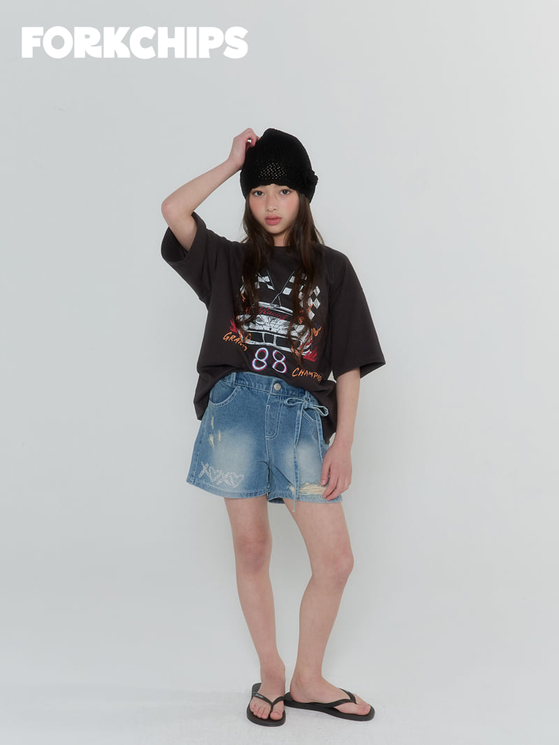 Fork Chips - Korean Children Fashion - #childrensboutique - XO Vintage Shorts