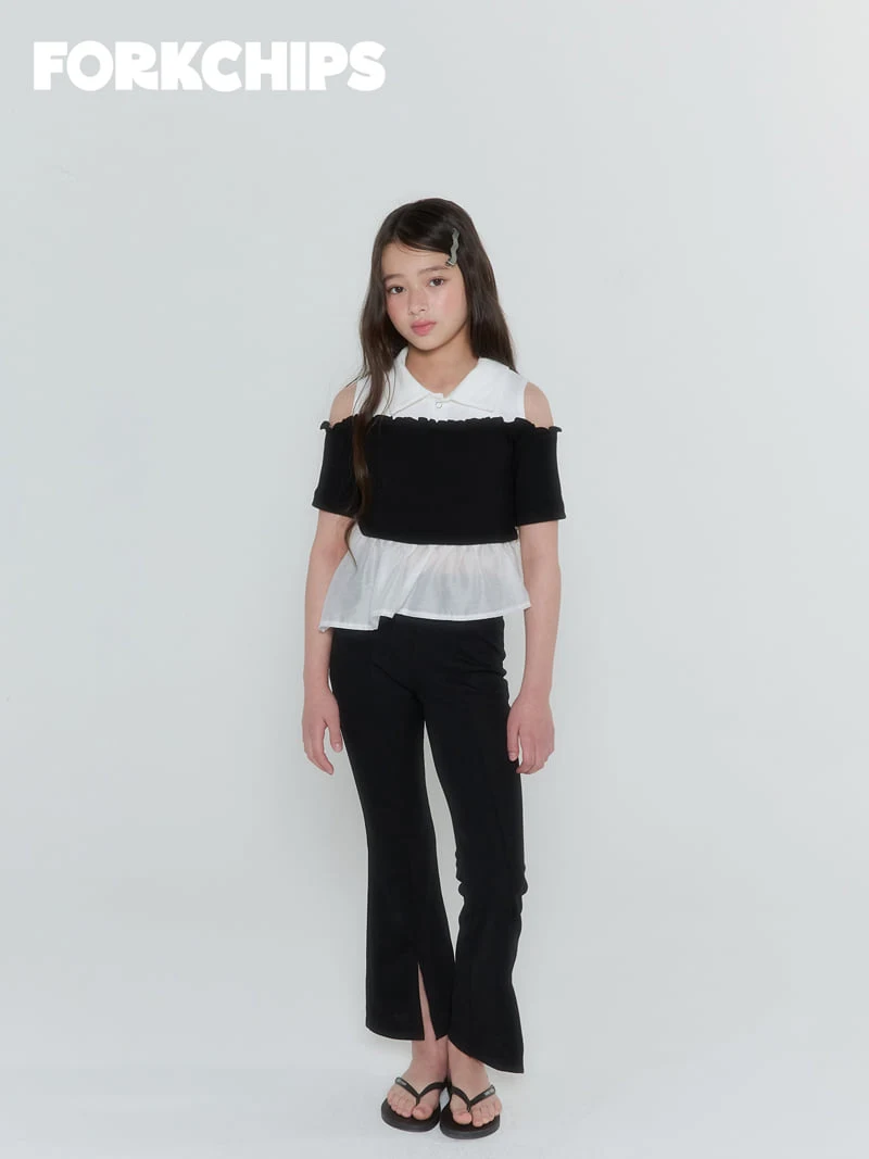 Fork Chips - Korean Children Fashion - #childrensboutique - Paper Shoulder Tee - 8