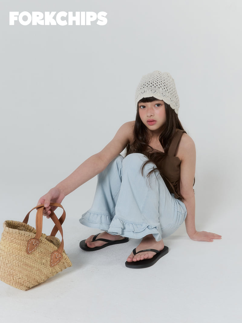 Fork Chips - Korean Children Fashion - #childrensboutique - Oat Frill Beanie - 5