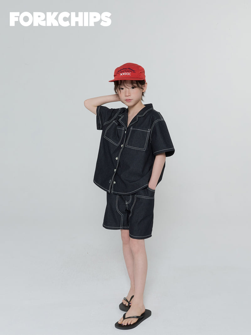 Fork Chips - Korean Children Fashion - #designkidswear - Number Stitch Shirt - 6