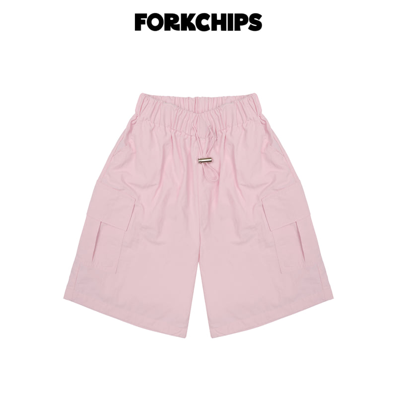 Fork Chips - Korean Children Fashion - #designkidswear - Snap Bermuda Pants - 3