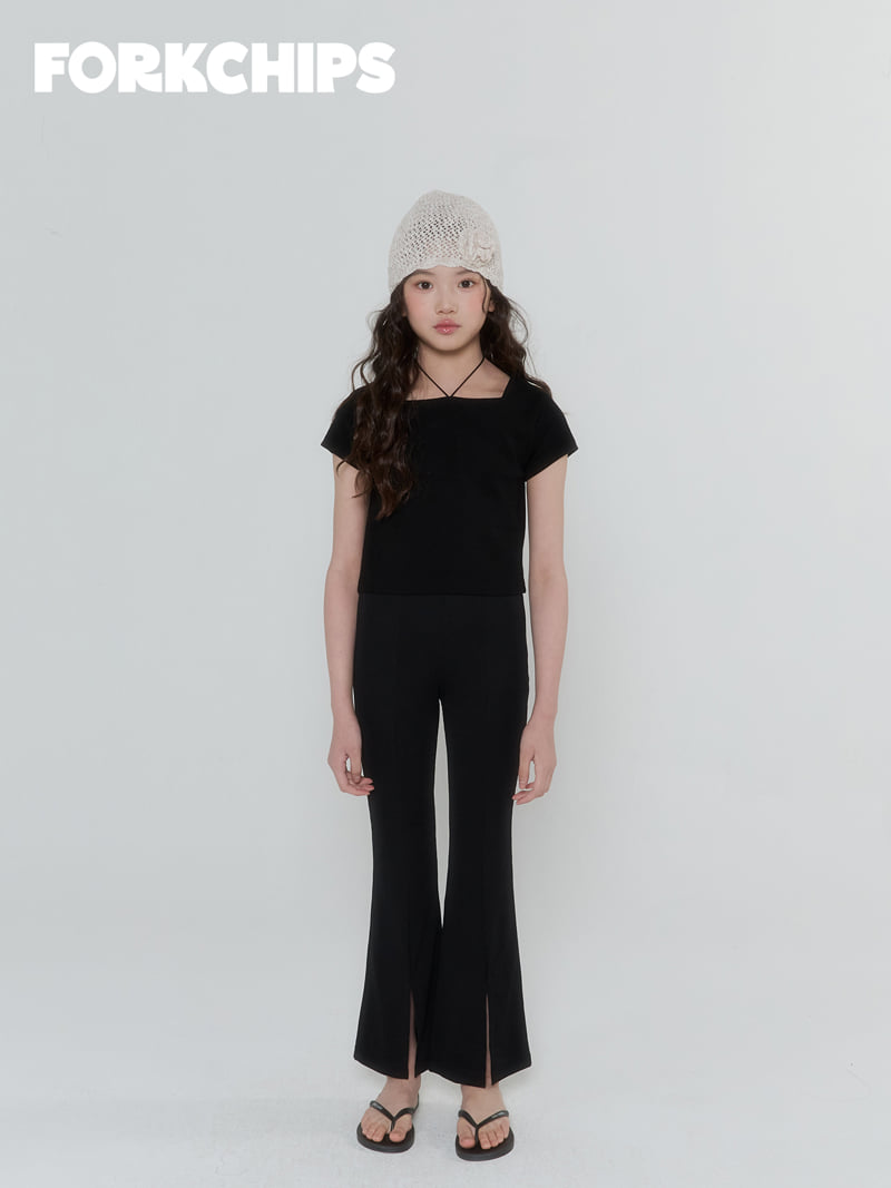 Fork Chips - Korean Children Fashion - #designkidswear - Edge Ribbon Tee - 10