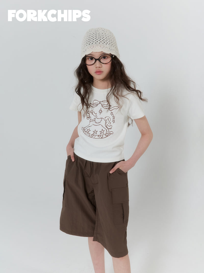 Fork Chips - Korean Children Fashion - #discoveringself - Horse Embroidery Tee - 9