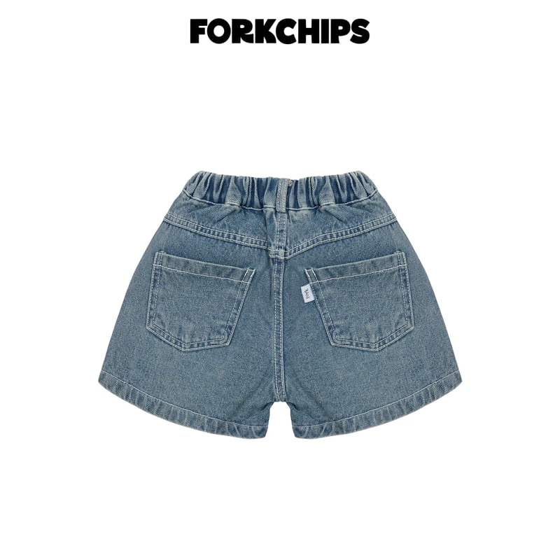 Fork Chips - Korean Children Fashion - #discoveringself - XO Vintage Shorts - 3