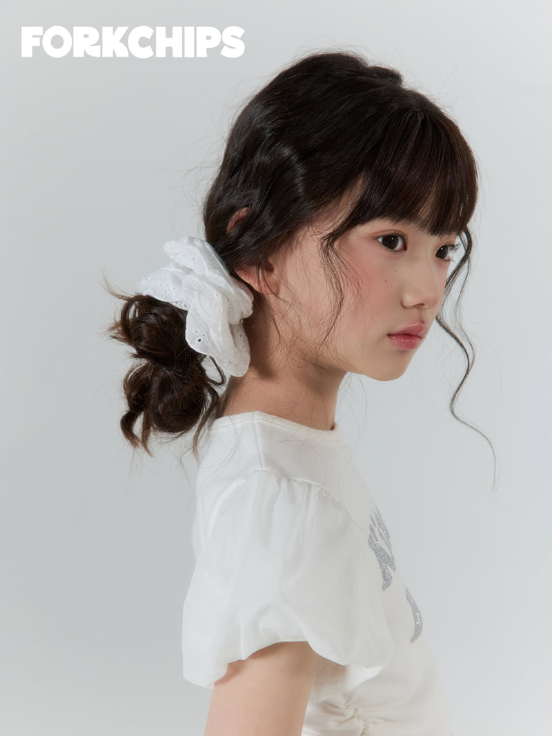 Fork Chips - Korean Children Fashion - #discoveringself - Pure Tiered Scrunchie