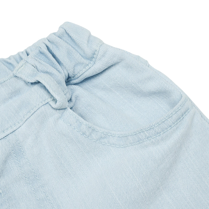Fork Chips - Korean Children Fashion - #fashionkids - Rose Frill Denim Pants - 5