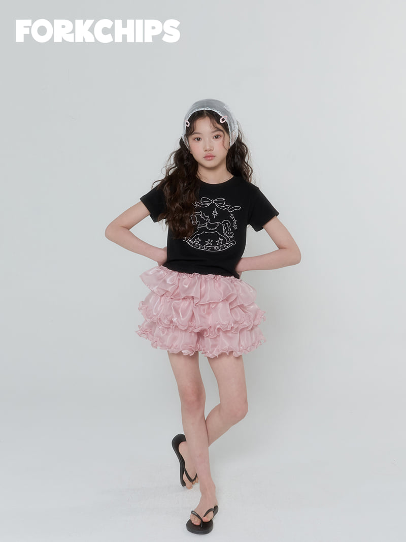 Fork Chips - Korean Children Fashion - #fashionkids - Horse Embroidery Tee - 10