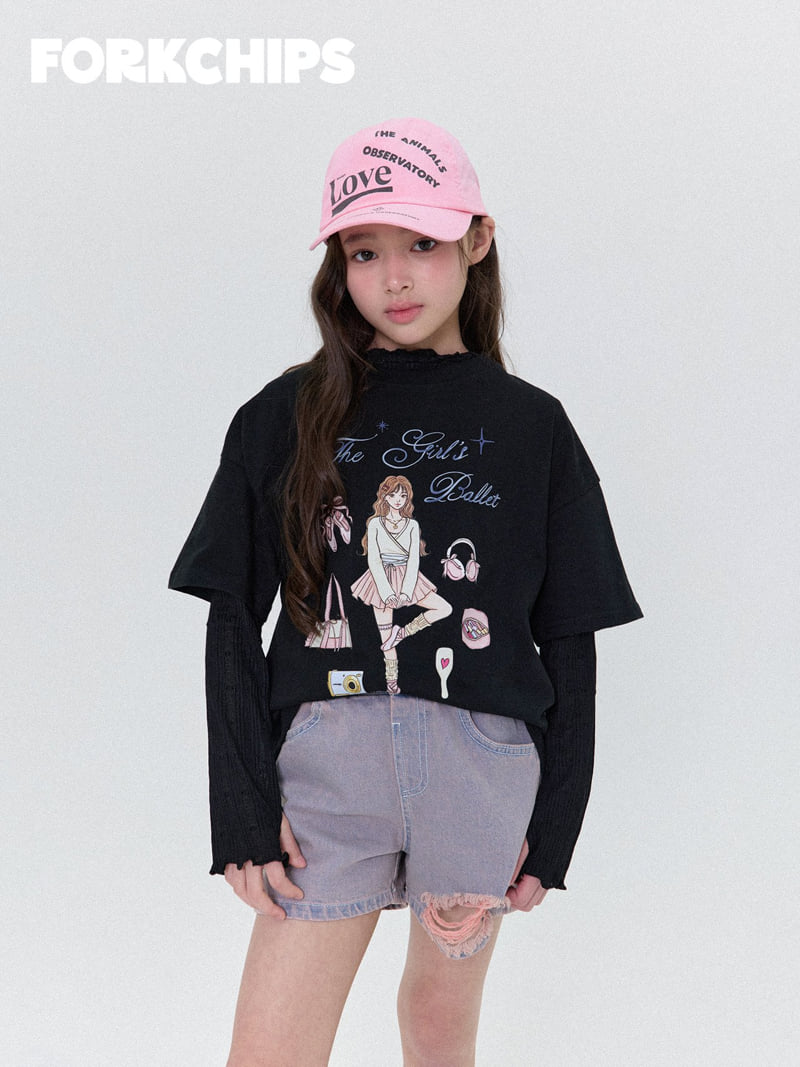 Fork Chips - Korean Children Fashion - #fashionkids - Balletcore Tee - 6