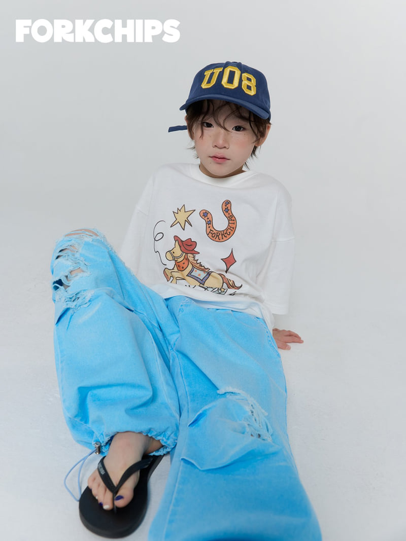Fork Chips - Korean Children Fashion - #fashionkids - Cowboy Tee - 6
