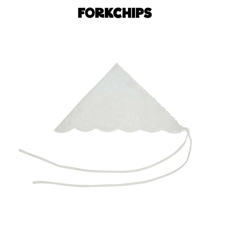 Fork Chips - Korean Children Fashion - #fashionkids - Antique Lace Headscarf