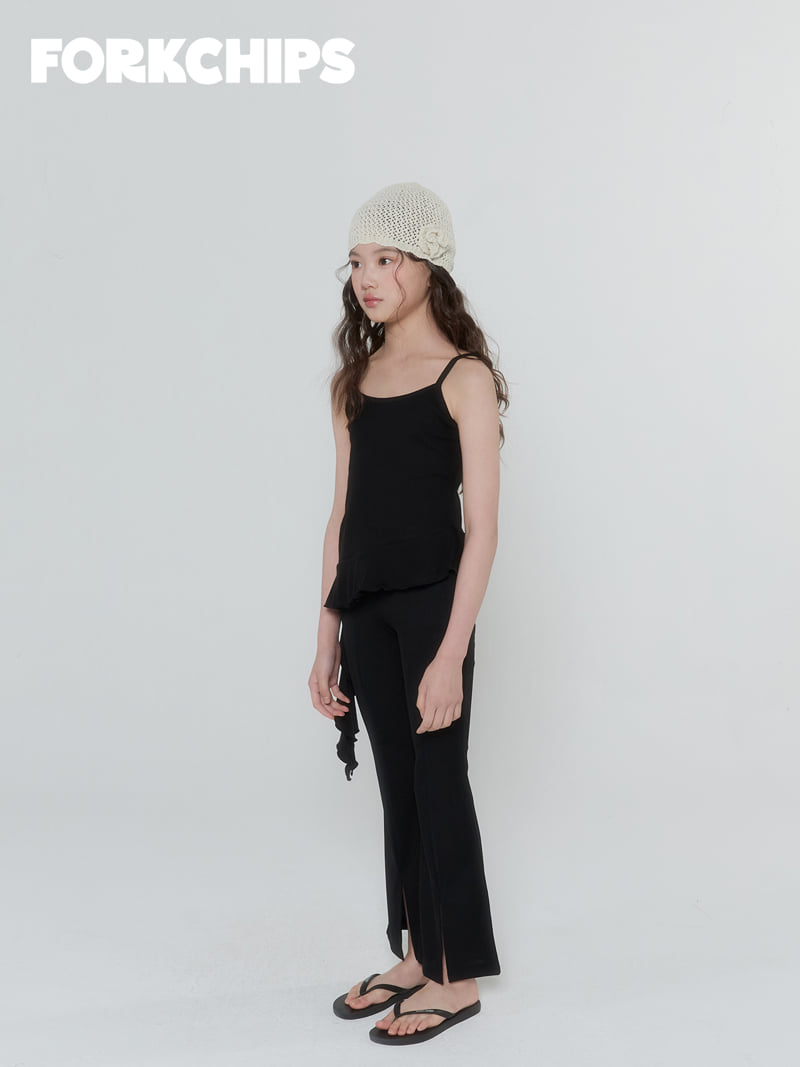 Fork Chips - Korean Children Fashion - #fashionkids - Unbalanced Ruffle Sleeveless - 6