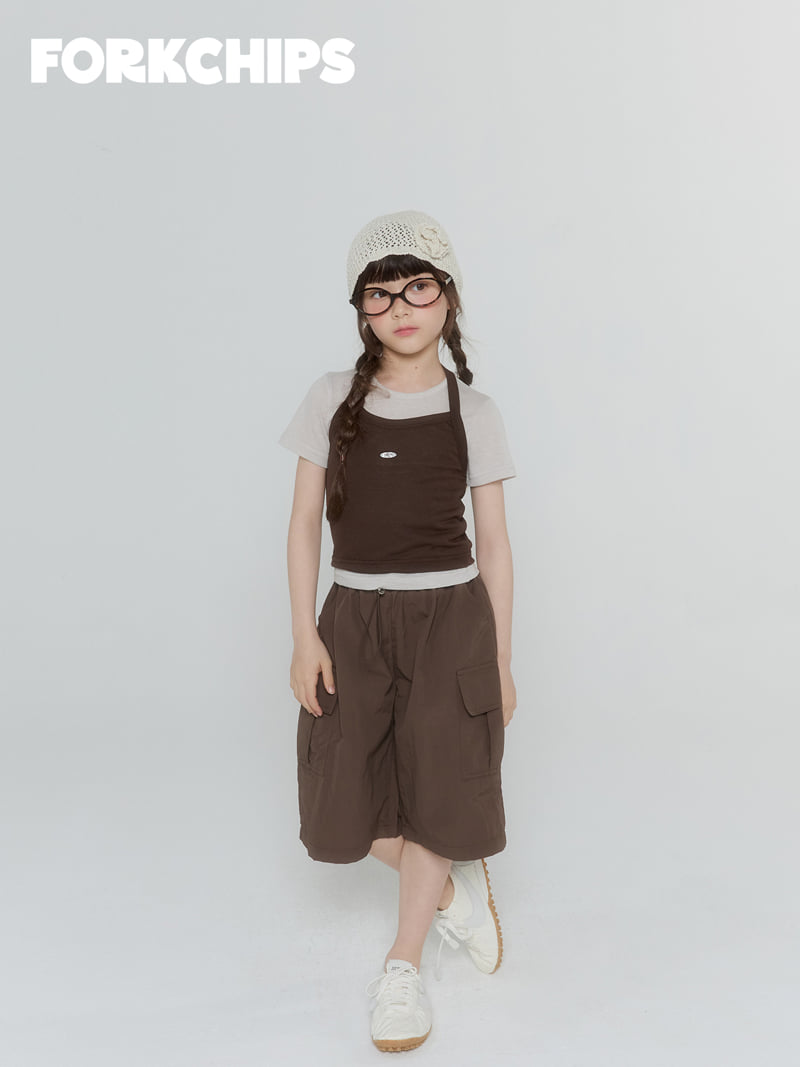 Fork Chips - Korean Children Fashion - #kidsshorts - Snap Bermuda Pants - 6