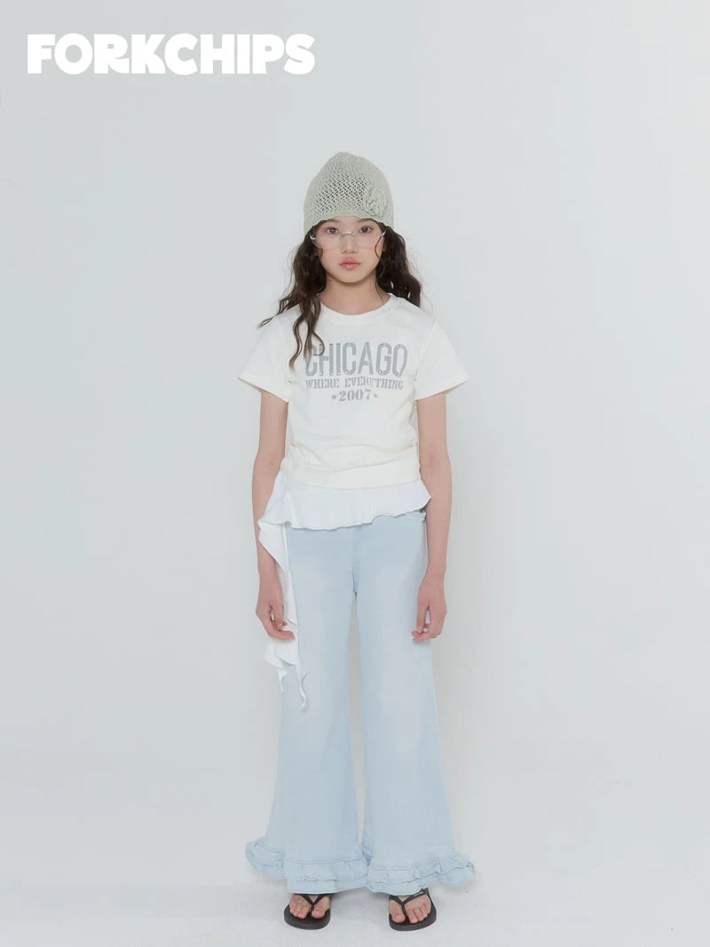 Fork Chips - Korean Children Fashion - #kidsshorts - Chicago Tee - 9