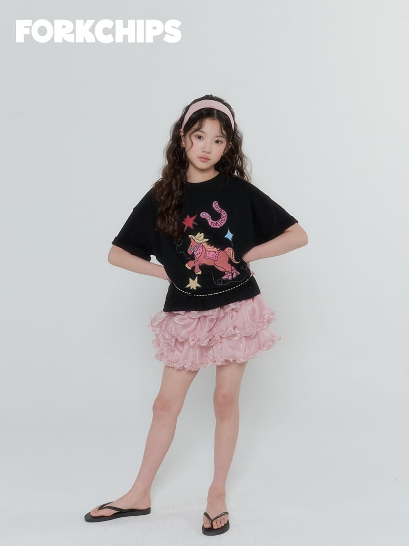 Fork Chips - Korean Children Fashion - #kidsshorts - Cowboy Tee - 7