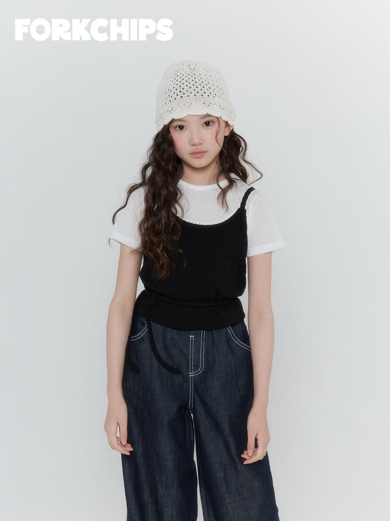 Fork Chips - Korean Children Fashion - #kidsshorts - Berry Bustier - 7