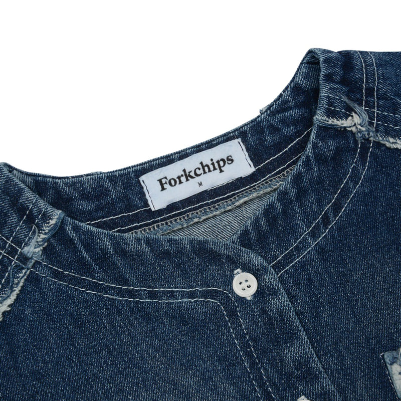 Fork Chips - Korean Children Fashion - #fashionkids - Bold Denim Shirt - 4