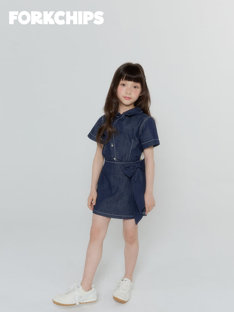 Fork Chips - Korean Children Fashion - #kidsshorts - Buddy Ribbon Skirt - 11