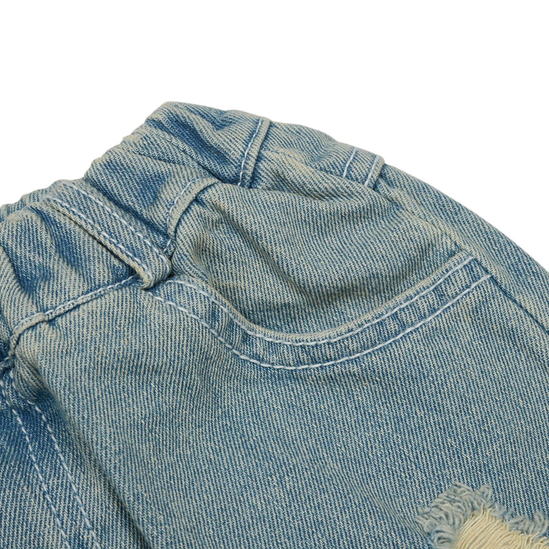 Fork Chips - Korean Children Fashion - #kidsstore - Grunge Denim Pants - 5