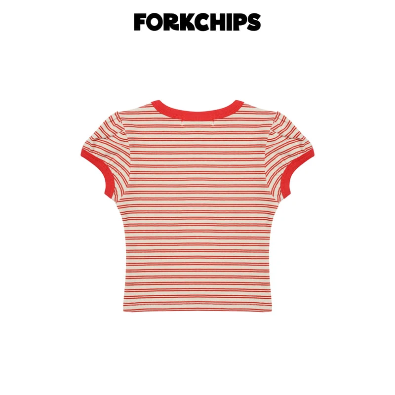 Fork Chips - Korean Children Fashion - #kidsshorts - Lucky Tie Tee - 4
