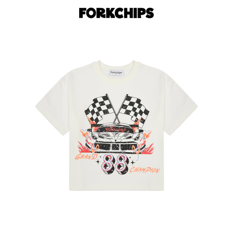 Fork Chips - Korean Children Fashion - #kidsstore - Racing Tee - 3
