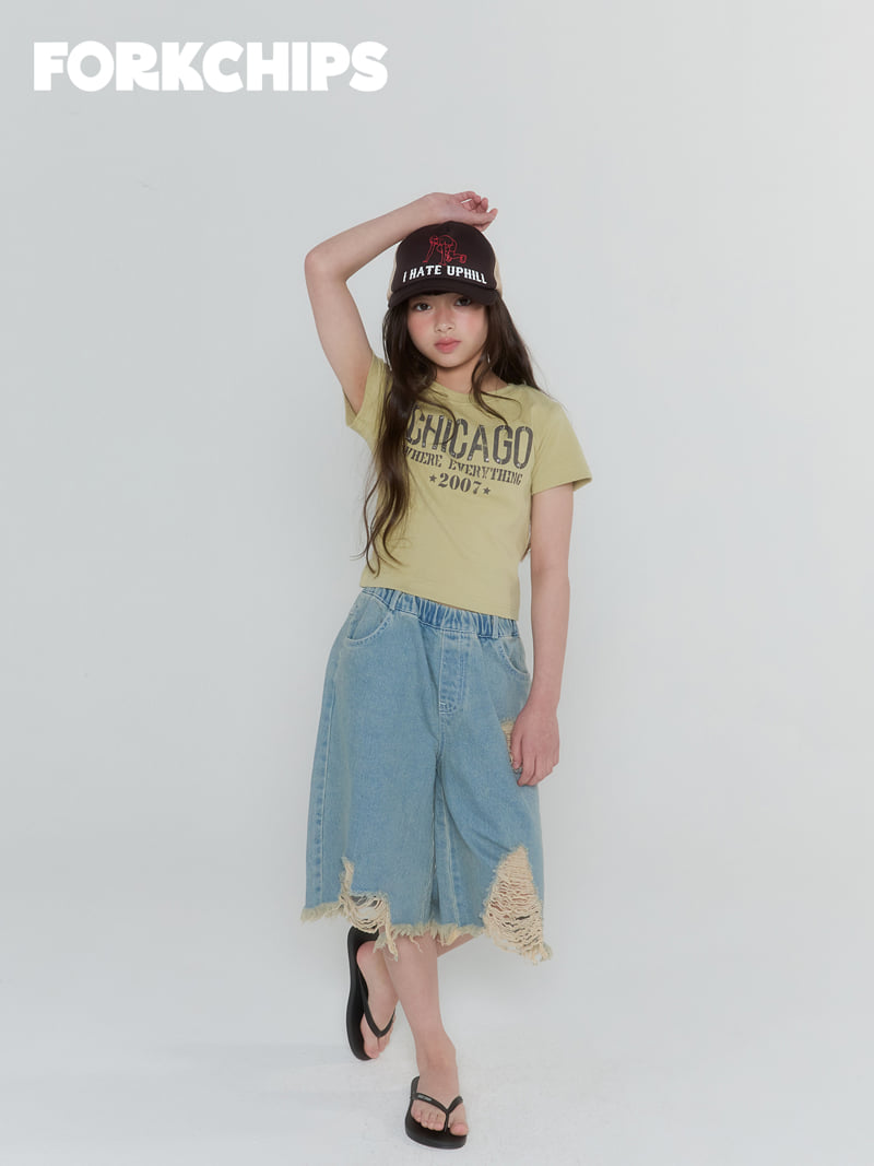 Fork Chips - Korean Children Fashion - #kidsstore - Chicago Tee - 10