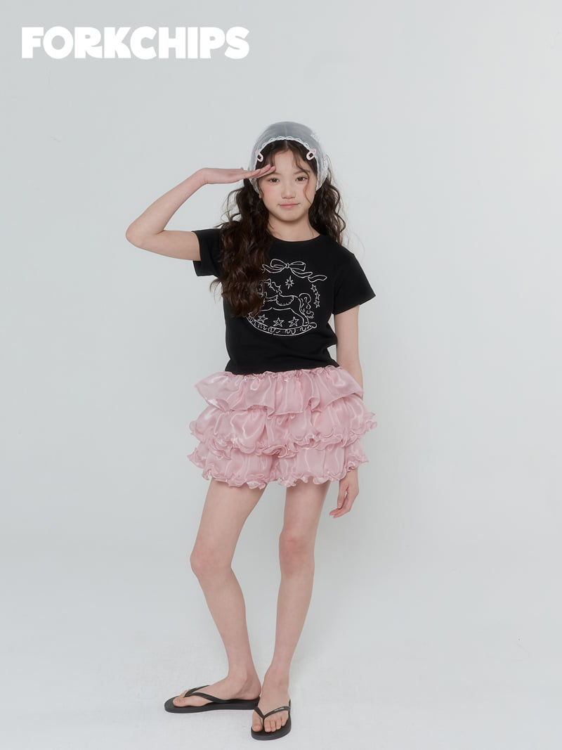 Fork Chips - Korean Children Fashion - #kidsstore - Candy Tiered Skirt - 7